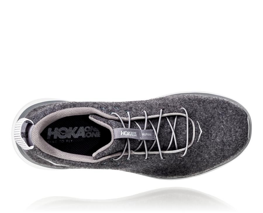 Hoka One One Koşu Ayakkabısı Erkek Gri - Hupana Flow Wool - VA9120648